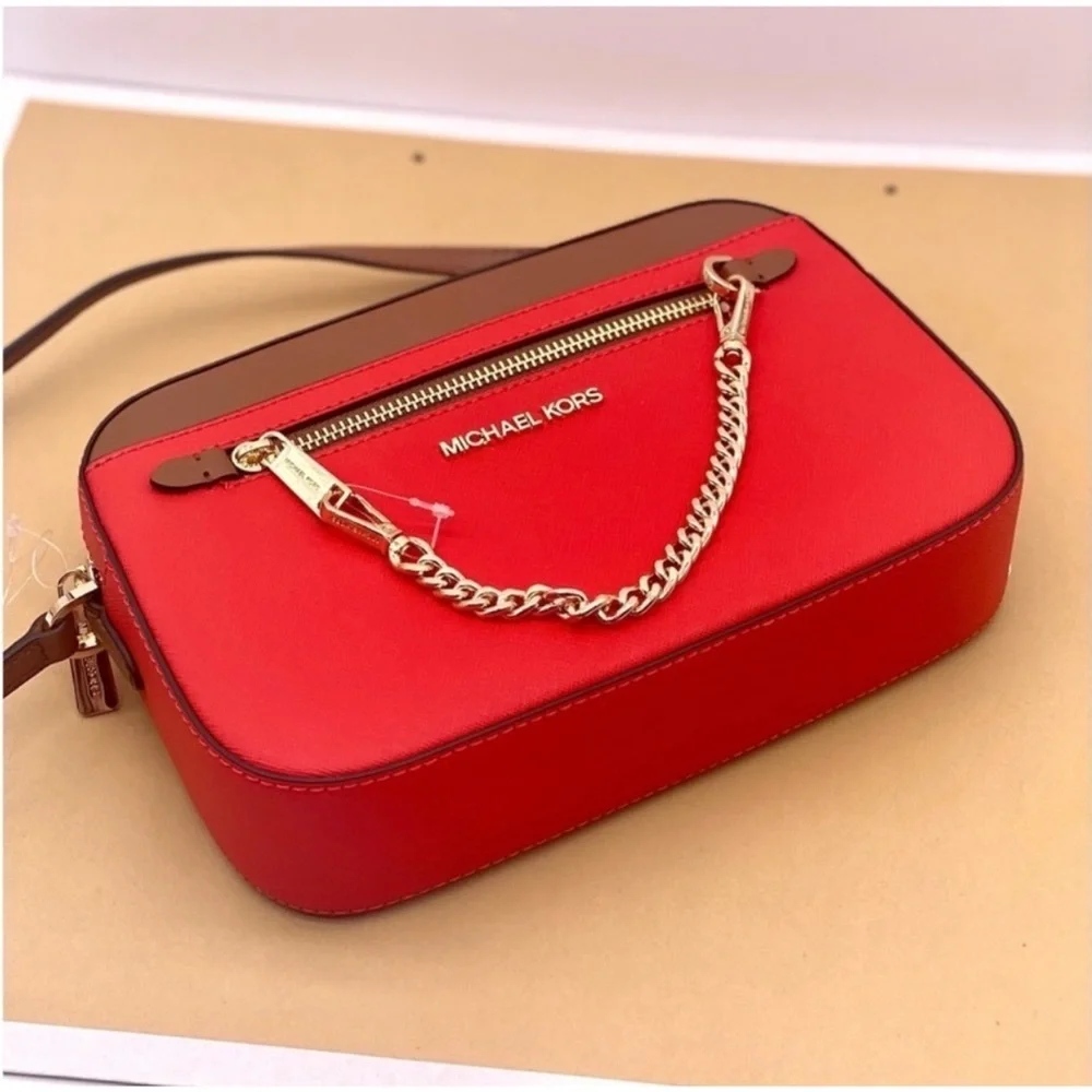 Michael Kors Jet Set Travel East West Zip Chain Crossbody